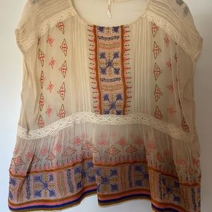 Free people embroidered blouse